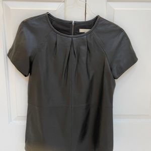 Banana Republic black leather top